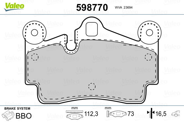 Valeo Remblokset 598770