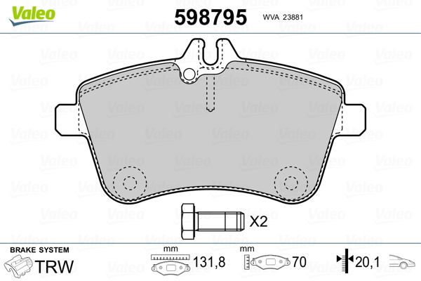 Valeo Remblokset 598795