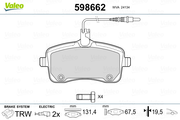 Valeo Remblokset 598662