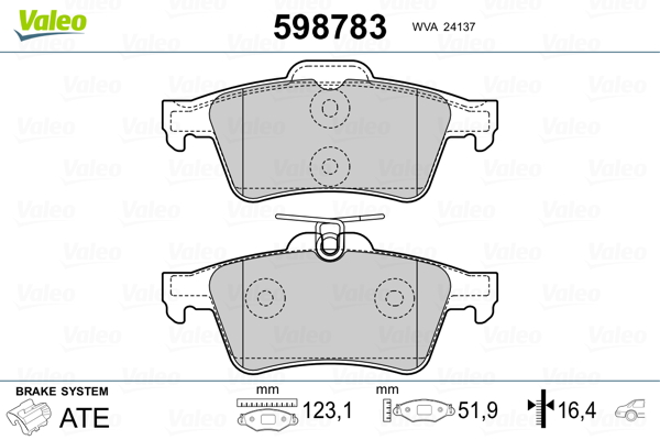 Valeo Remblokset 598783