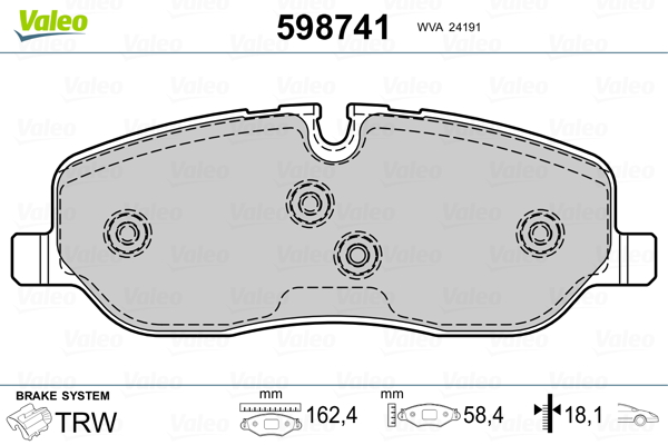 Valeo Remblokset 598741