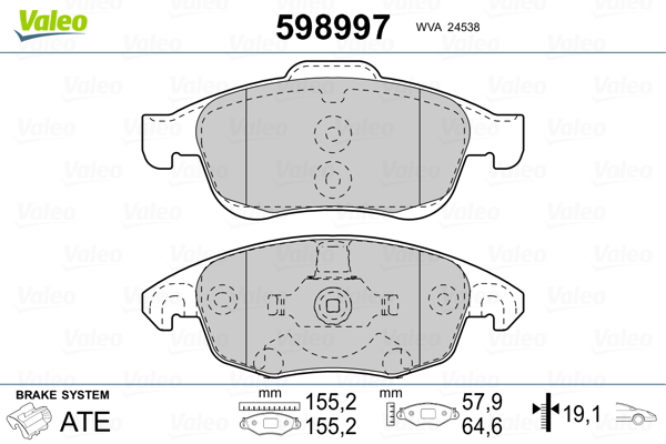 Valeo Remblokset 598997