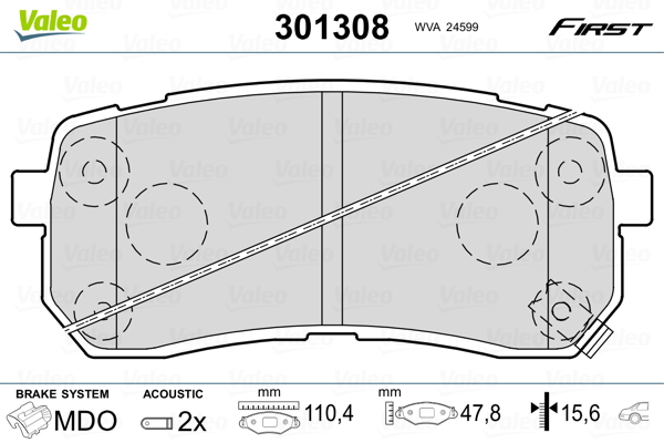 Valeo Remblokset 301308