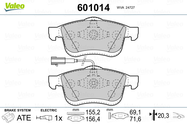 Valeo Remblokset 601014