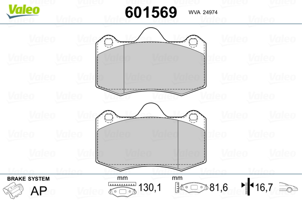 Valeo Remblokset 601569