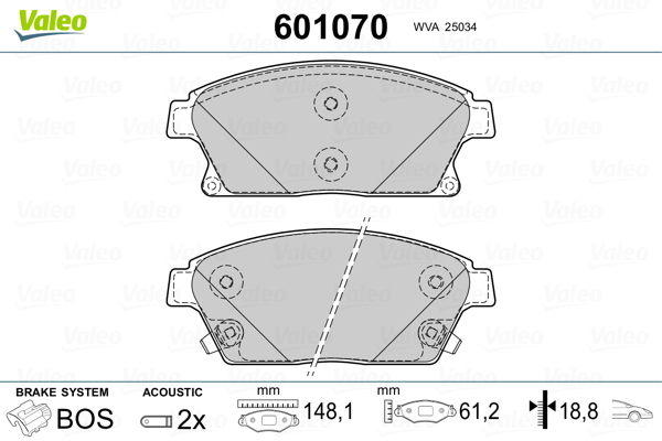 Valeo Remblokset 601070