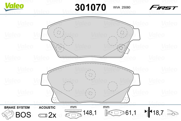 Valeo Remblokset 301070