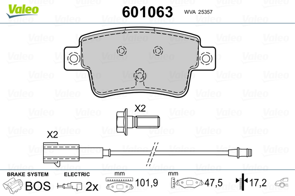 Valeo Remblokset 601063