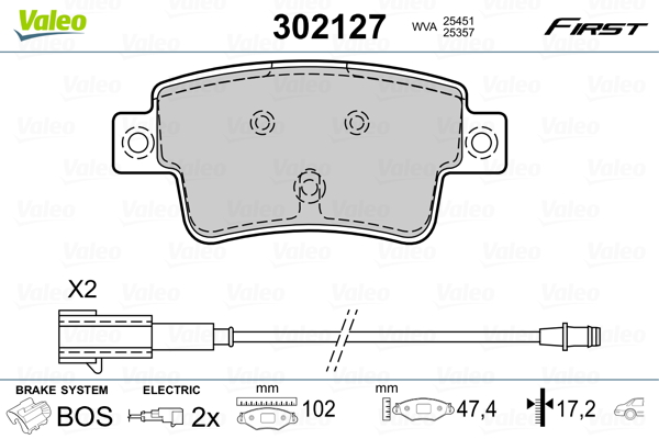 Valeo Remblokset 302127