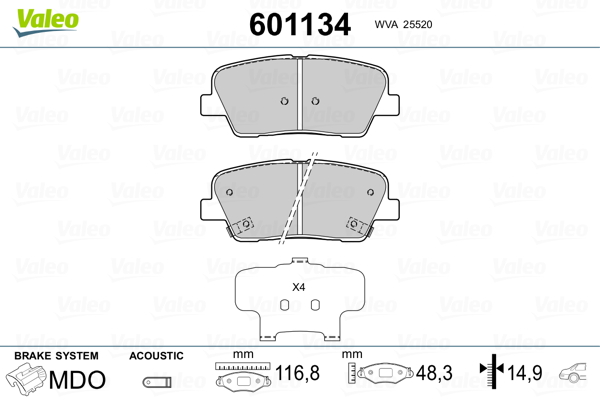 Valeo Remblokset 601134