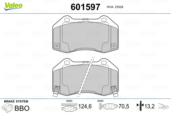 Valeo Remblokset 601597