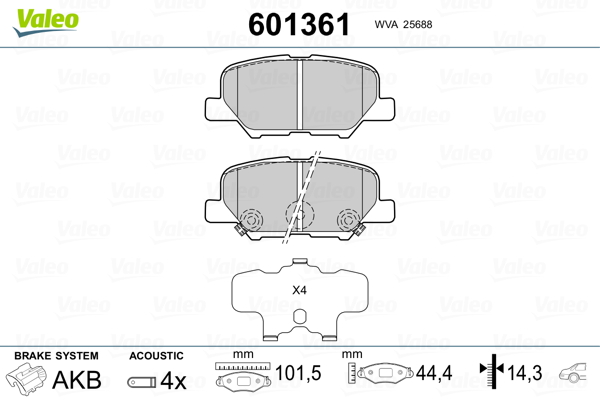 Valeo Remblokset 601361