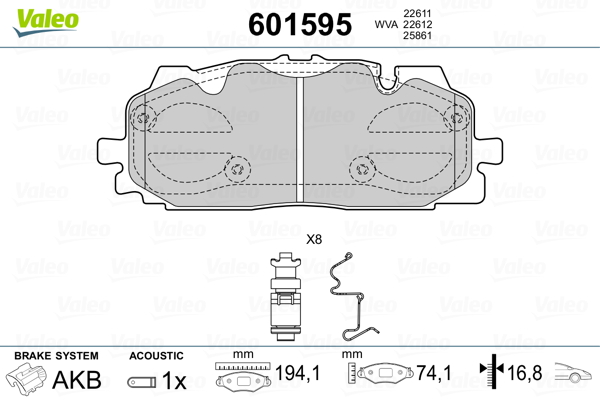 Valeo Remblokset 601595