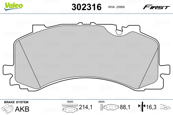 Valeo Remblokset 302316