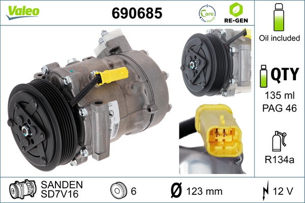 Valeo Airco compressor 690685