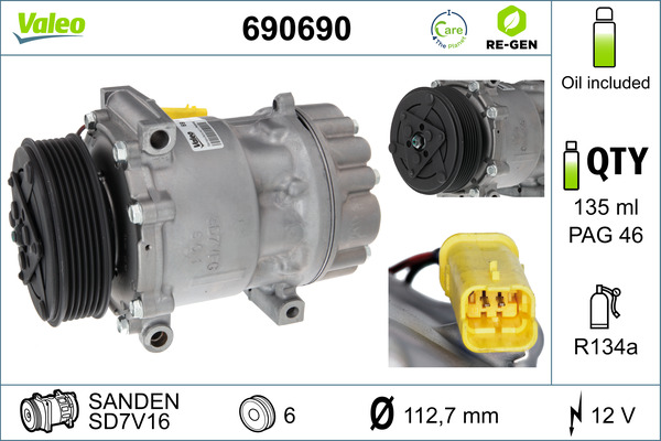 Valeo Airco compressor 690690