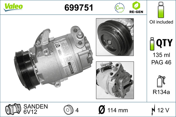 Valeo Airco compressor 699751