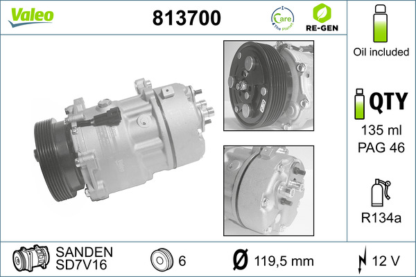 Valeo Airco compressor 813700