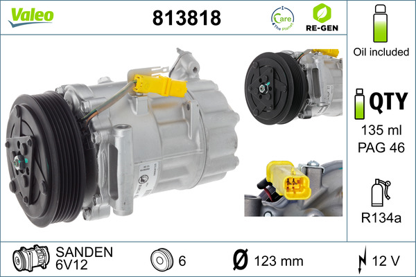 Valeo Airco compressor 813818