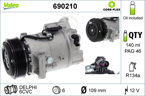 Valeo Airco compressor 690210