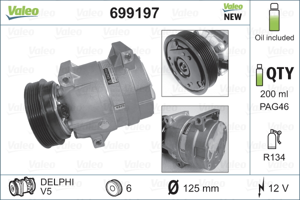 Valeo Airco compressor 699197