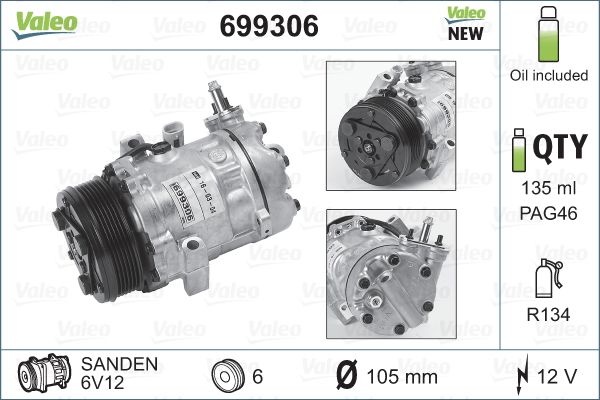 Valeo Airco compressor 699306