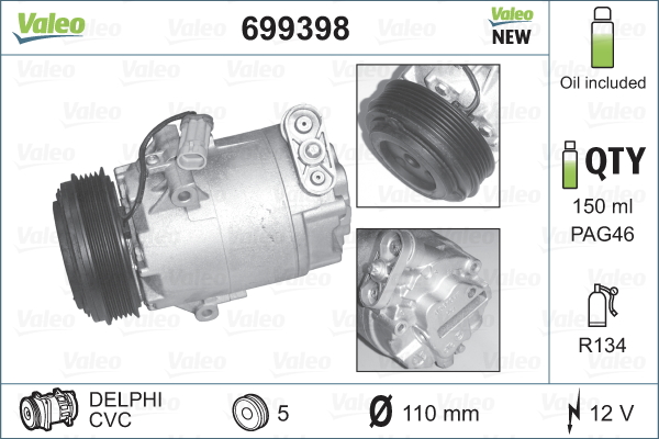 Valeo Airco compressor 699398