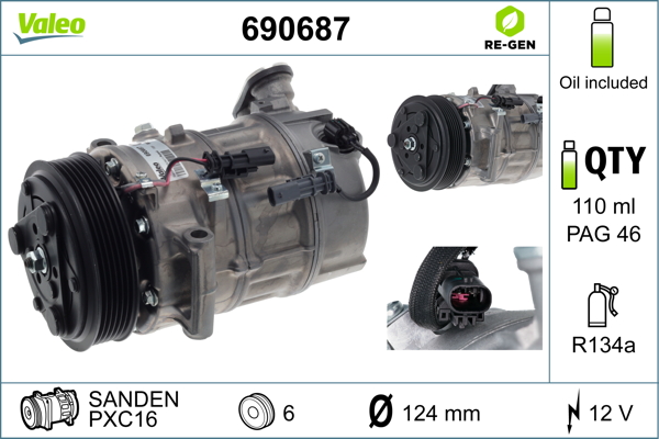 Valeo Airco compressor 690687