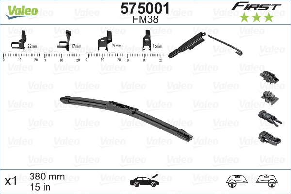 Valeo Ruitenwisserblad 575001