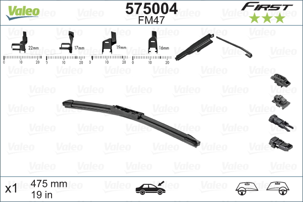 Valeo Ruitenwisserblad 575004