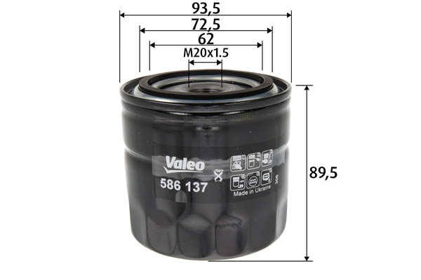 Valeo Oliefilter 586137