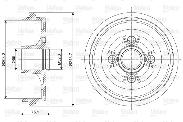 Valeo Remtrommel 237062