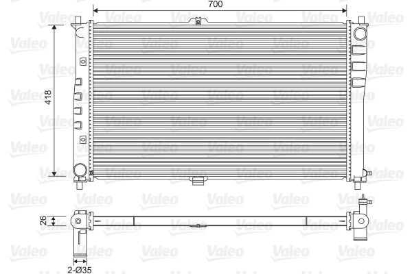 Valeo Radiateur 701602