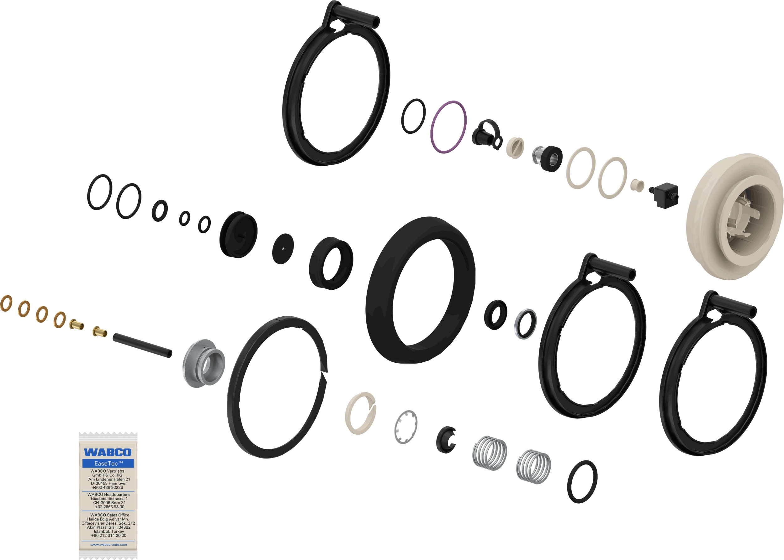 Wabco Versnellingspook reparatieset 9700519442