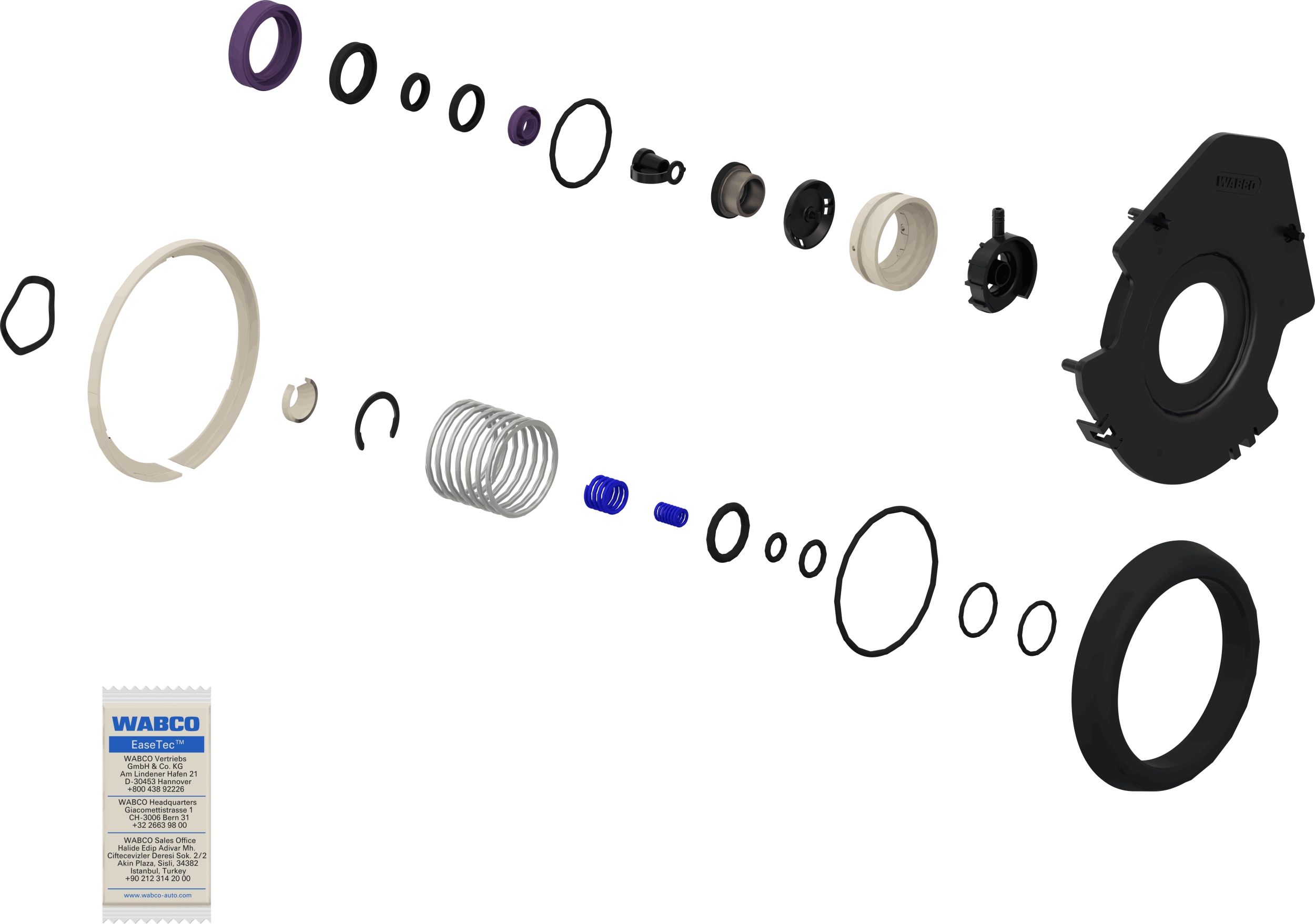 Wabco Koppelingsbekrachtiger reparatieset 9700519492