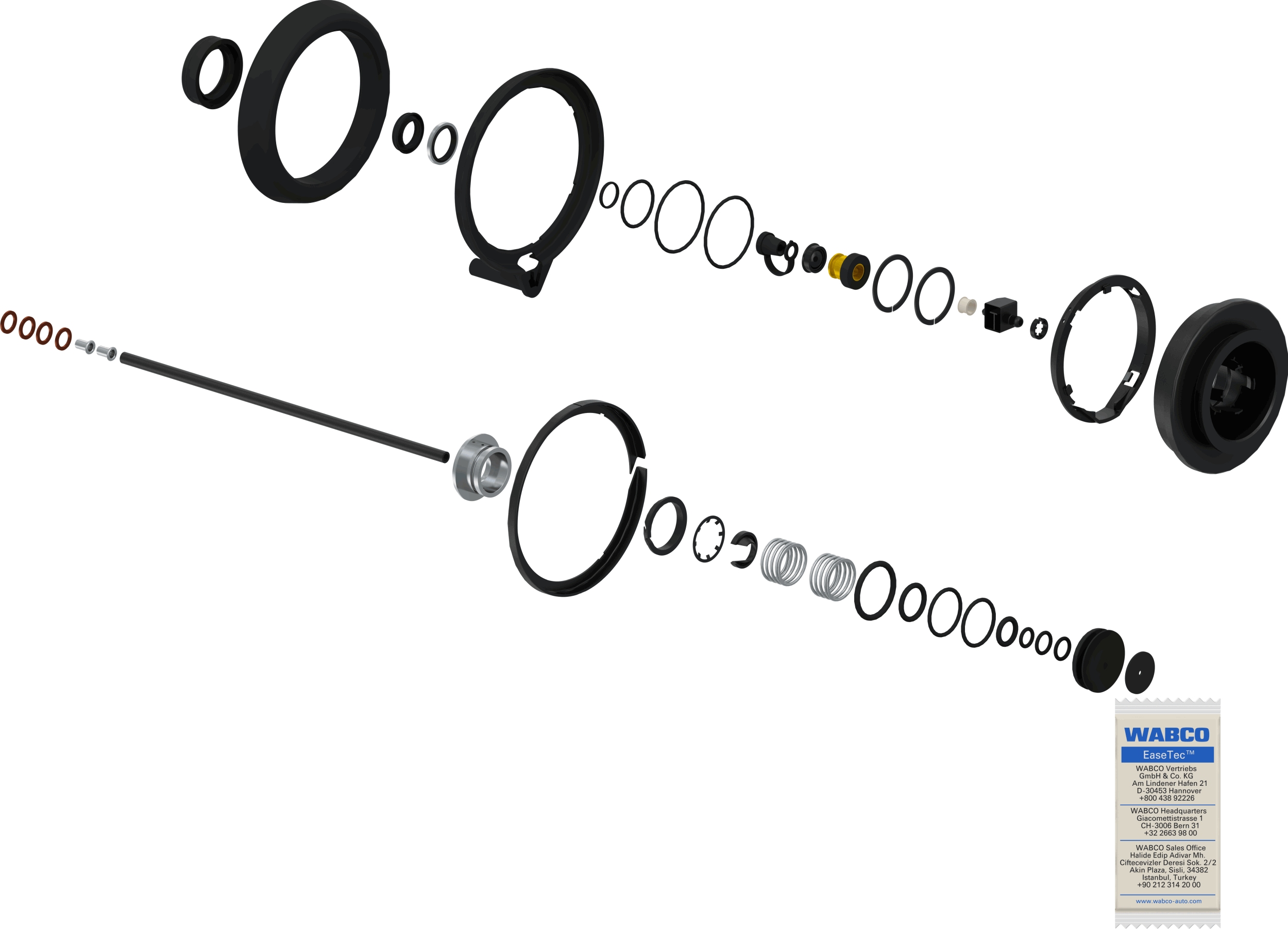 Wabco Versnellingspook reparatieset 9700519582