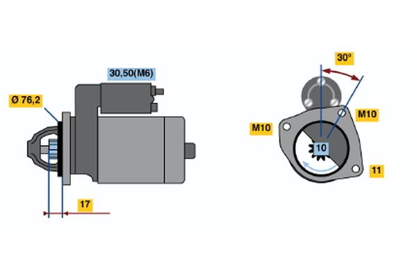 Bosch Starter 0 001 107 016