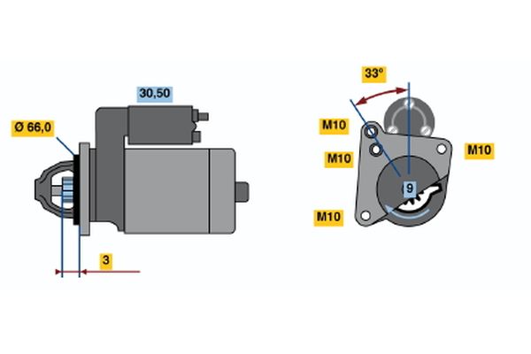 Bosch Starter 0 001 108 143