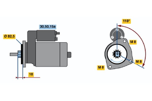 Bosch Starter 0 986 013 470