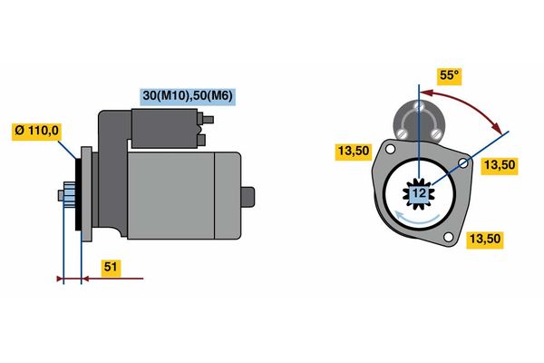 Bosch Starter 0 001 261 004