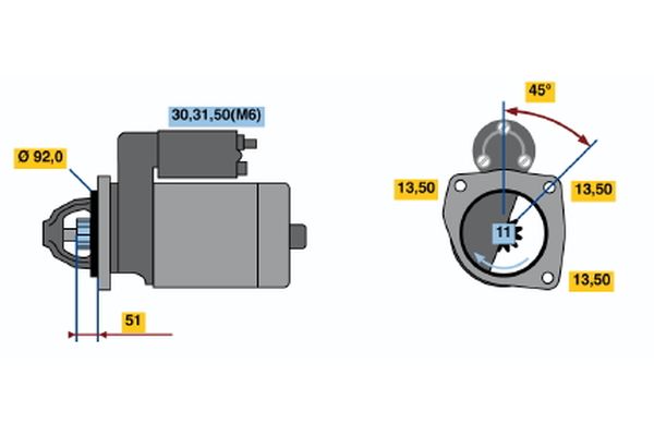 Bosch Starter 0 001 371 014