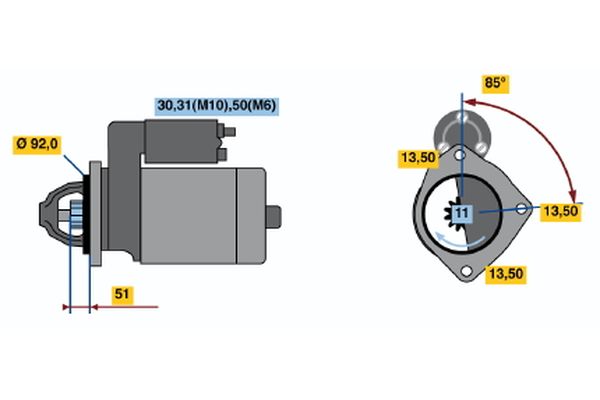 Bosch Starter 0 001 371 017