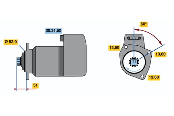 Bosch Starter 0 001 417 007