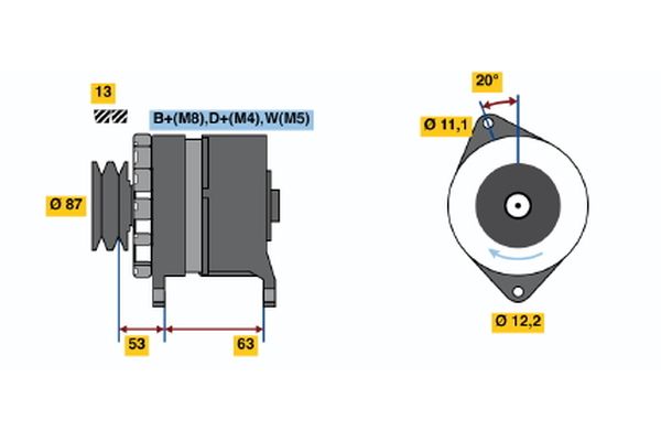 Bosch Alternator/Dynamo 0 120 469 010