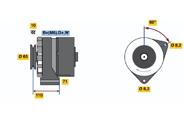 Bosch Alternator/Dynamo 0 986 037 880