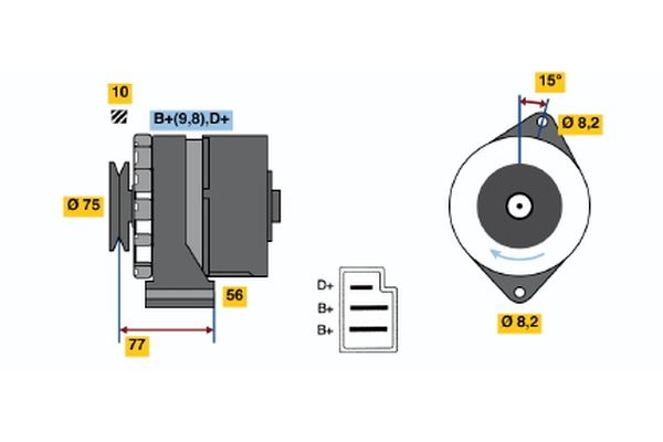 Bosch Alternator/Dynamo 0 986 030 740