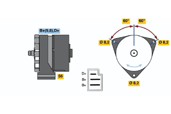 Bosch Alternator/Dynamo 0 120 489 506