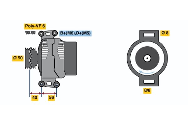 Bosch Alternator/Dynamo 0 123 510 108