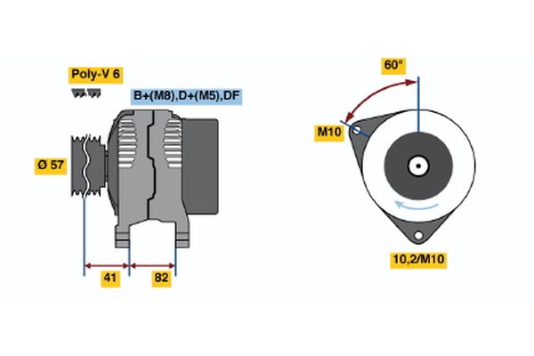 Bosch Alternator/Dynamo 0 123 520 019