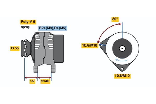 Bosch Alternator/Dynamo 0 124 615 002